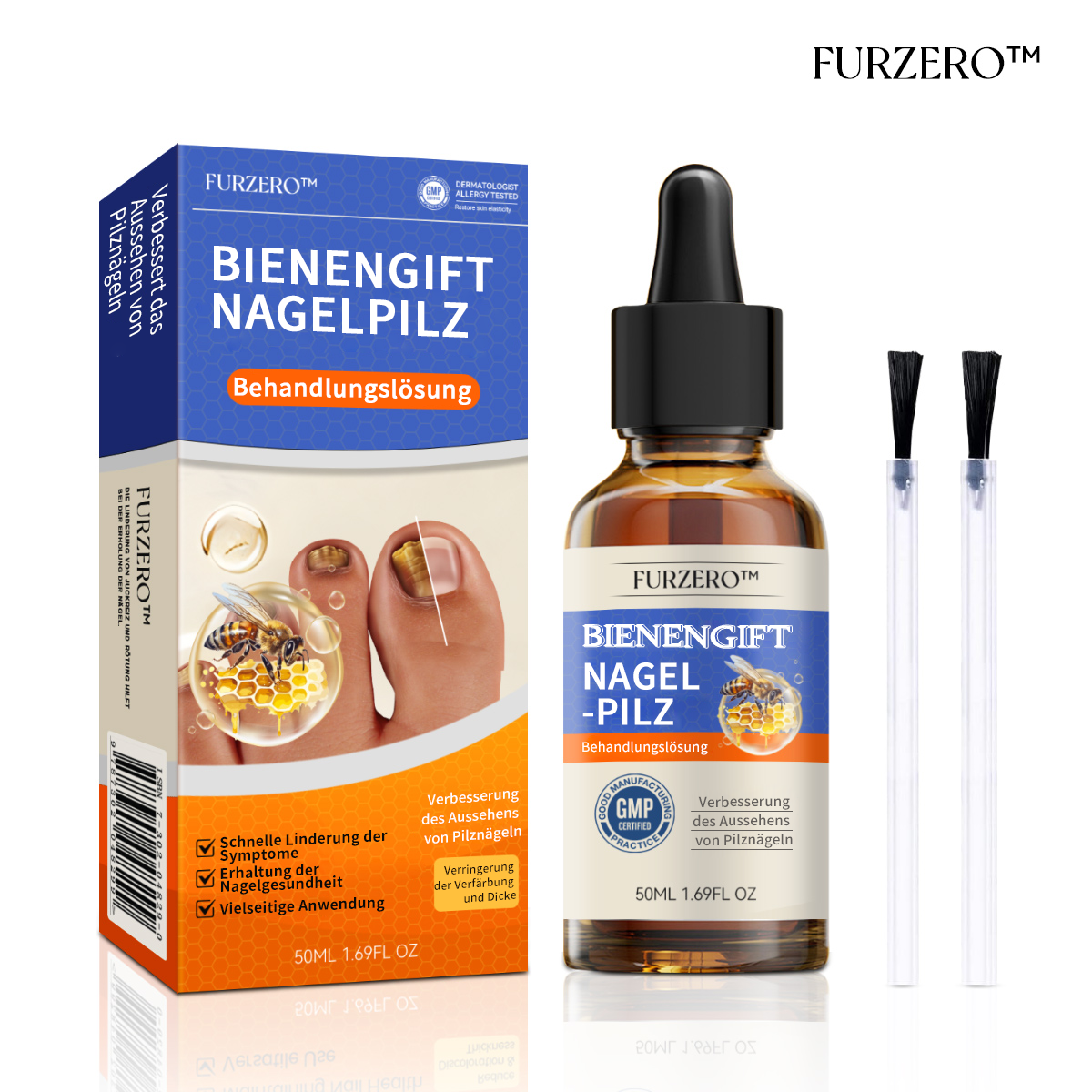 Furzero™ Bienengift Nagelpilz Behandlungslösung:Das Nagelpilzproblem vollständig lösen🌟