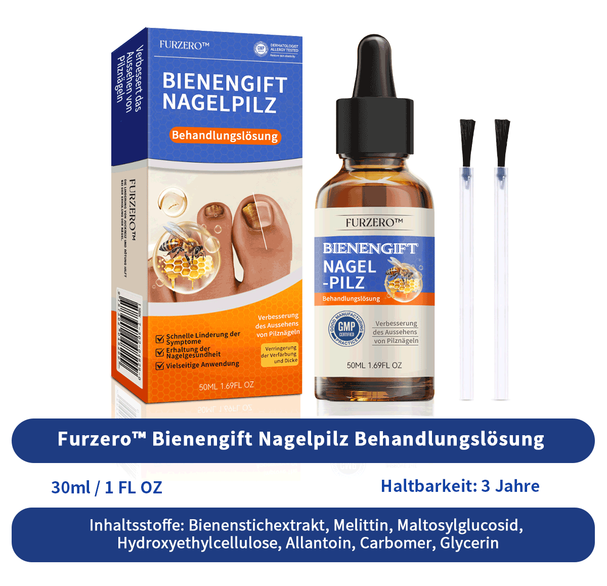 Furzero™ Bienengift Nagelpilz Behandlungslösung:Das Nagelpilzproblem vollständig lösen🌟