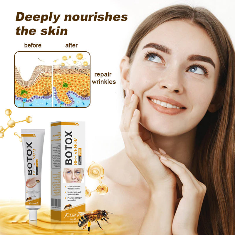 ✨Získajte mladistvú pleť hneď teraz! - 👩⚕️Furzero™ Botoxový krém na odstraňovanie vrások s obsahom včelieho jedu - (posledný deň 70% zľava)