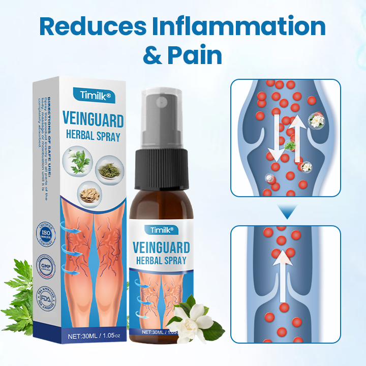Timilk® VeinGuard bylinný sprej -✅ Klinicky preukázané odstránenie kŕčových žíl už za 7 dní!