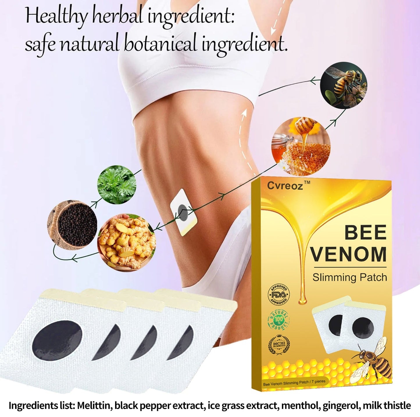 👨‍⚕️ 𝐂𝐯𝐫𝐞𝐨𝐳™ náplasť na chudnutie so včelím jedom⭐(na všetky lymfatické problémy a obezitu)