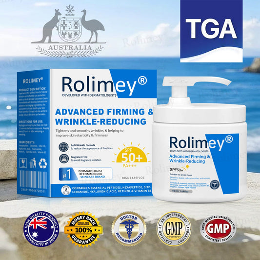 ✨✨💧(Vyrobené a odoslané z Austrálie)✨Rolimey® Pokročilý spevňujúci a protivráskový krém (s SPF 50+)✨POSLEDNÝ DEŇ ZĽAVA 60%
