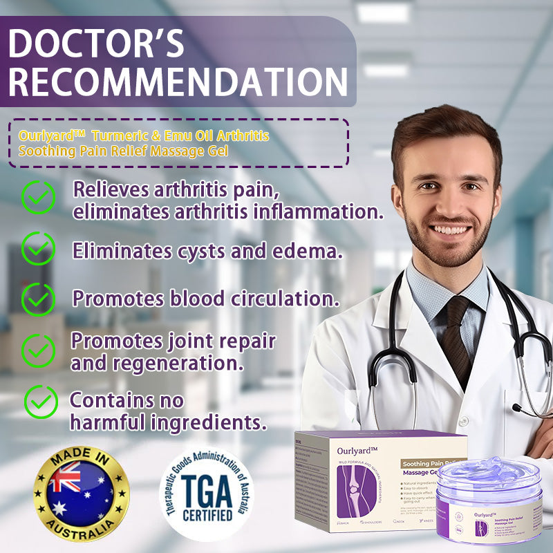 🌱Oficiálny obchod: Ourlyard™ Turmeric & Emu Oil Arthritis Soothing Pain Relief Massage Gel 👨‍⚕️Australian Osteopathic Association （AOA）Approved